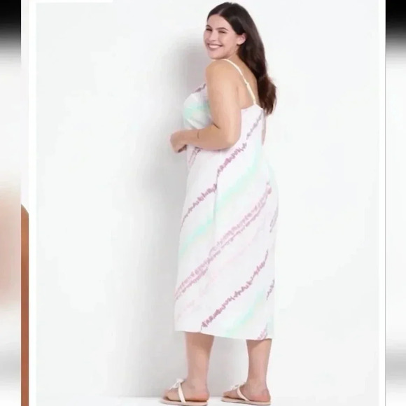 Lane Bryant Colorful Tie Dye Slip Dress Size 26 NWT - Picture 3 of 13